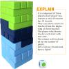 RAINBOW TOYFROG Pai Gow 3-Color Block Stacking Game - Fun Family Tower Building Game with 30 Pieces and Dice for Kids and Adults, Two Games in One with Domino Stickers view 3