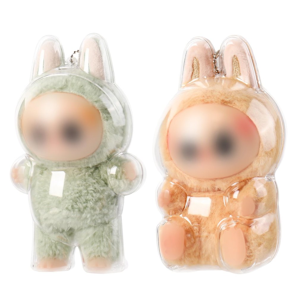 2PCs Waterproof and Dustproof Display Protective Case for 15cm Doll, Clear Protective Case Compatible for 15/17cm Sitting and Standing Doll Premium Display Case (Doll not Included)