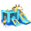 MUKDIY Inflatable Bounce House Double Slide, 9.5ft x9.5ft Jumping Castle for Kids,Heavy-Duty 840D Oxford Fabric, Ages 3-8, Includes 350W Blower, 8 Stakes, Repair Kit (Up to 3 Kids), Blue view 1