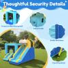 MUKDIY Inflatable Bounce House Double Slide, 9.5ft x9.5ft Jumping Castle for Kids,Heavy-Duty 840D Oxford Fabric, Ages 3-8, Includes 350W Blower, 8 Stakes, Repair Kit (Up to 3 Kids), Blue view 4