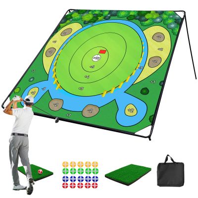 70"x70" Golf Chipping Game Practice  Portable Training Game for Indoor & Outdoor Use, Improve Short Game Accuracy for Adults, Juniors & Beginners (70"x70" Golf Chipping Game)