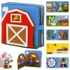 Montessori Busy Book , Felt Quiet Book for Baby, Preschool Early Learning Educational Toys for Kids Age 3 4 5 6 Years, Develops Fine Motor Skills,Toddlers Activities Toy for Airplane Car Travel view 1