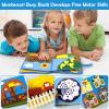 Montessori Busy Book , Felt Quiet Book for Baby, Preschool Early Learning Educational Toys for Kids Age 3 4 5 6 Years, Develops Fine Motor Skills,Toddlers Activities Toy for Airplane Car Travel view 3