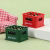 1/12 Scale Dollhouses Miniature Beer Bottle with Crate Life Like Beer Box Model Project Accessory for Model Collectors view 3