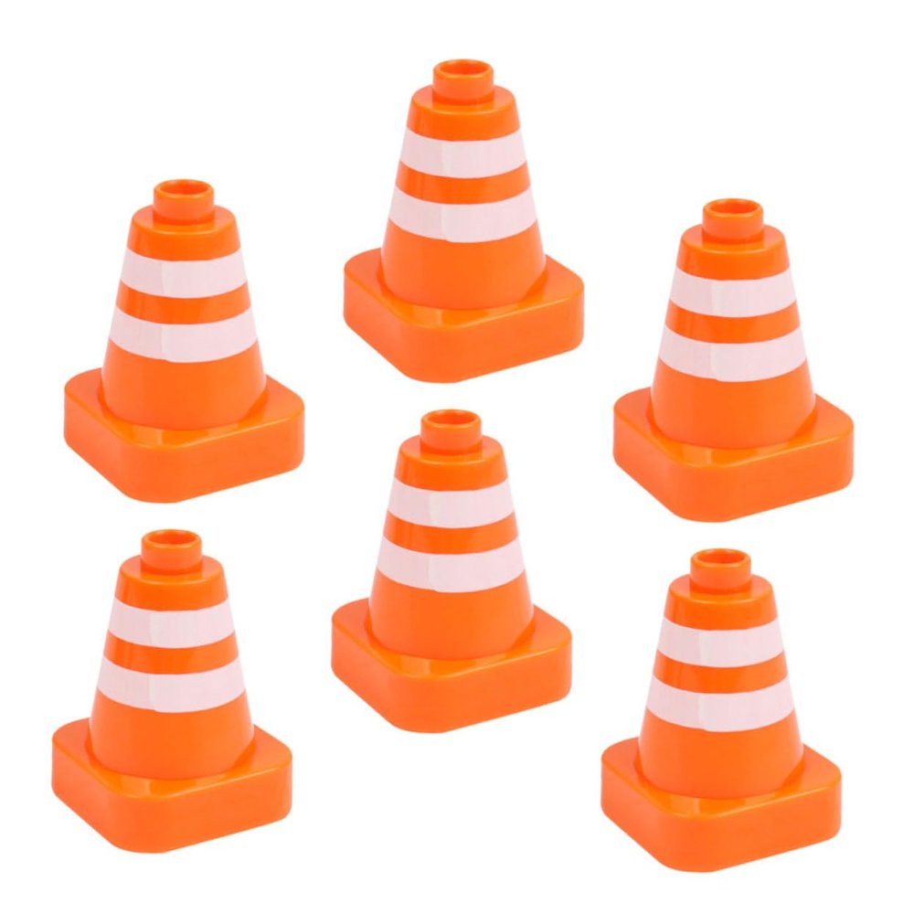 BESPORTBLE 6pcs Traffic Sign and Roadblock for Construction for Indoor Parking Scenes Imaginative Play and Educational Fun