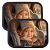 2 Pack Baby Car Mirror Clear Wide View Convex Shatterproof Shake-Proof 2 Pack Easy Install Rear Facing Backseat Mirror for Car Seat Attachment Blind Spot Reduction Distortion-Free View view 1