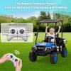 24V XL Electric Ride on Truck w/RC - Spacious 20in Wide Seat, Removable Sunshade, Dual-Motor Drive, 4-Wheel Spring Suspension, Bluetooth Audio & Comfortable Dual Seats (Blue) view 2