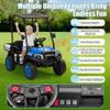 24V XL Electric Ride on Truck w/RC - Spacious 20in Wide Seat, Removable Sunshade, Dual-Motor Drive, 4-Wheel Spring Suspension, Bluetooth Audio & Comfortable Dual Seats (Blue) view 3
