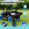 24V XL Electric Ride on Truck w/RC - Spacious 20in Wide Seat, Removable Sunshade, Dual-Motor Drive, 4-Wheel Spring Suspension, Bluetooth Audio & Comfortable Dual Seats (Blue) view 4