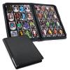 16-Pocket Trading Card Binder Holds 1024 Cards - Premium PU Leather Album, Ringless Side LoadingTrading Card Album,Sturdy 3x4" Card Holder for MTG, TCG, YuGiOh, Game Cards & Sports Cards (Black) view 1