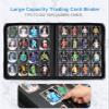 16-Pocket Trading Card Binder Holds 1024 Cards - Premium PU Leather Album, Ringless Side LoadingTrading Card Album,Sturdy 3x4" Card Holder for MTG, TCG, YuGiOh, Game Cards & Sports Cards (Black) view 3