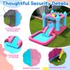 MUKDIY Inflatable Bounce House with Pool & Slide, 12x6.2ft Water Park Jumping Castle for Kids,Heavy-Duty 840D Oxford Fabric, Ages 3-8, Includes 350W Blower, 8 Stakes, Repair Kit (Up to 3 Kids), Pink view 3