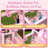 MUKDIY Inflatable Bounce House Double Slide, 9.5ft x9.5ft Jumping Castle for Kids,Heavy-Duty 840D Oxford Fabric, Ages 3-8, Includes 450W Blower, 8 Stakes, Repair Kit (Up to 3 Kids), Pink view 3
