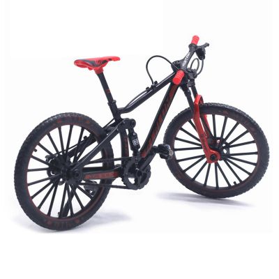 Kakalote Mini Finger Bikes, 1:10 Scale Alloy Mountain Bicycle Model Desktop Decoration Crafts for Cycling Lovers Birthday Party Gifts(Red)