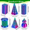 3Dgenius 6 Pack Spiral Cone Fidget Toys 3D Printed Spiral Fidget Toys Impossible Cone 3D Printed Fidgets Impossible Pyramid Passthrough 3D Printed Toys for Adults & Kids for Anxiety Relaxing, Pack1 view 2