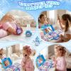 ROHSCE 50 Pcs Kids Makeup Kit for Girls, Real Washable Cosmetic Set with Large Mirror & Blue Vanity Case, Non-Toxic Princess Toys Birthday Gifts for 3 4 5 6 7 8 9 10 12 Year Old GirBlue view 4