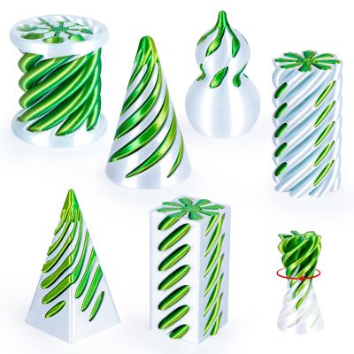 3Dgenius 6 Pack Spiral Cone Fidget Toys 3D Printed Spiral Fidget Toys Impossible Cone 3D Printed Fidgets Impossible Pyramid Passthrough 3D Printed Toys for Adults & Kids for Anxiety Relaxing, Pack2