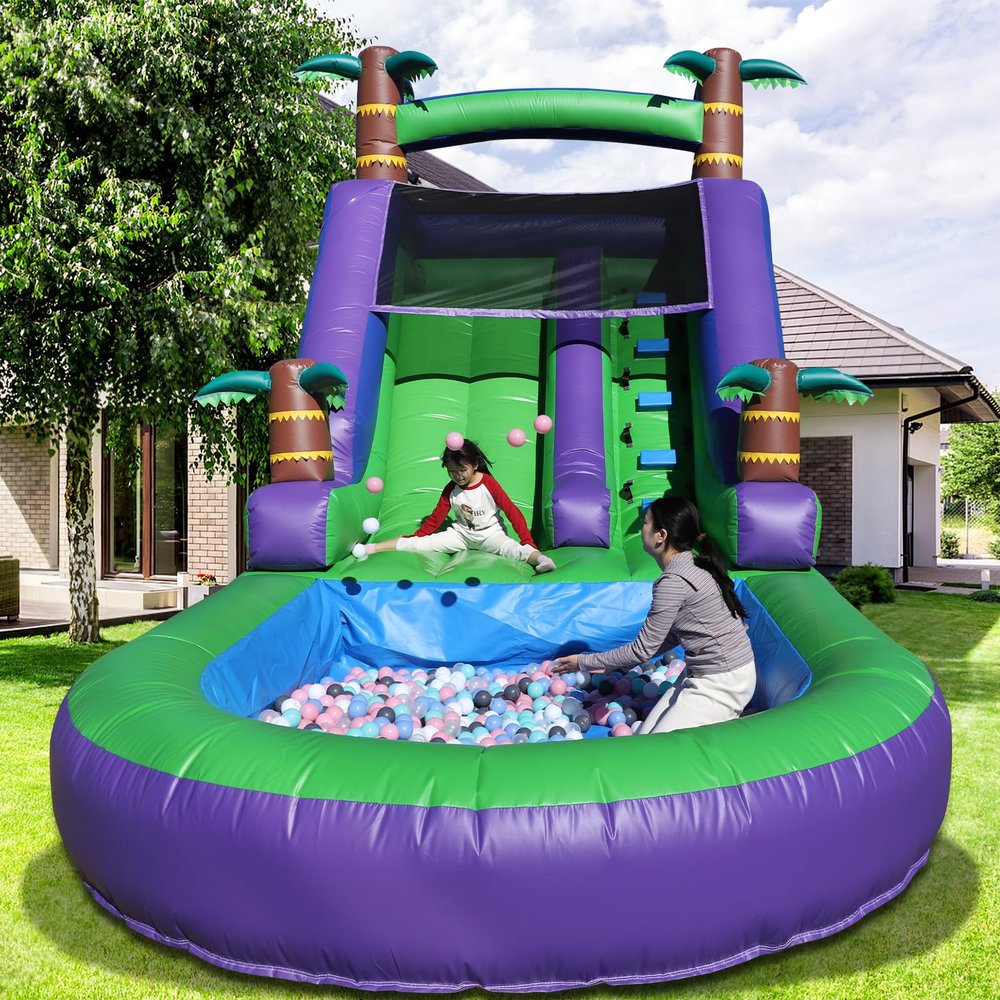 21ft(L) Commercial Water Slide for Kids Adults (Big Splash Water Pool)(950W Blower),Heavy Duty PVC Backyard Water Park for Outdoor Summer Fun,Great for Party,Backyard Adventures-21x9x12Ft