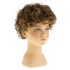 Dsimeig Short Curly Brown Child Wig Synthetic Halloween Costume Party Cosplay Hair Wig for Kids Boys view 4