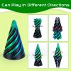 3Dgenius 6 Pack Spiral Cone Fidget Toys 3D Printed Spiral Fidget Toys Impossible Cone 3D Printed Fidgets Impossible Pyramid Passthrough 3D Printed Toys for Adults & Kids for Anxiety Relaxing, Pack4 view 3