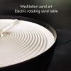 XURUIUS Electric Meditation Sand Tray,Automatic Garden Self Rotating Sandscrape Tray,for Relaxation,Relieve Stress (Black) view 3