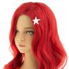 Dsimeig Kids Wig Red Long Wavy Side Part Synthetic Halloween Cosplay Hair Wig with Hair Clip view 2