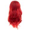 Dsimeig Kids Wig Red Long Wavy Side Part Synthetic Halloween Cosplay Hair Wig with Hair Clip view 4