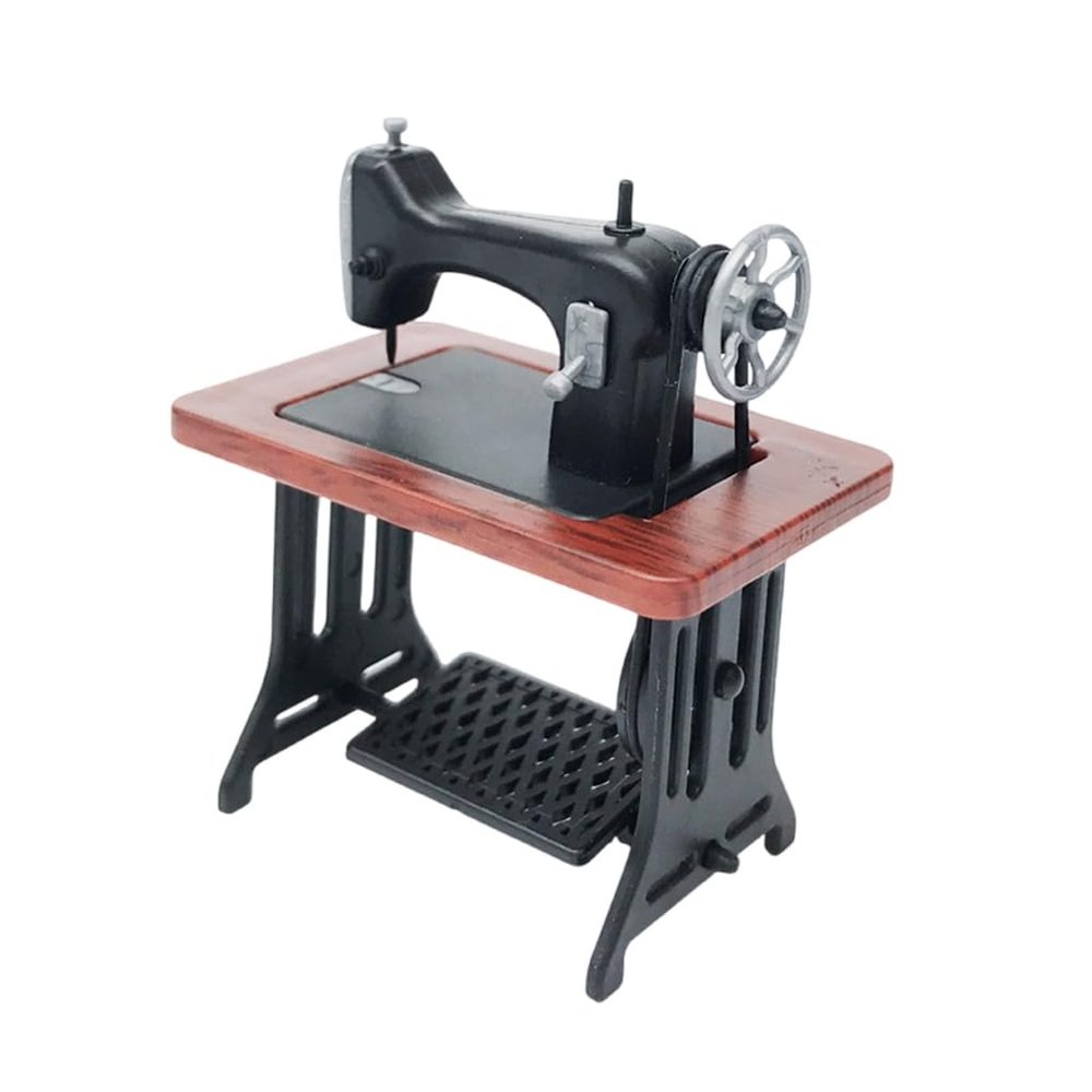 1/24 Dollhouses Miniature Sewing Machine Model Figurine for Scene Layouts and Creative