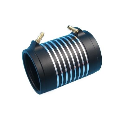 Aluminum Water Cooling Jacket for 4082 4092 Brushless Motors 48mm OD 70mm Height Motor Cooler Sleeve for RC Boats with 3mm Inlet(Black)