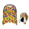 Muishi Cartoon Colorful Bulldogs Baby Car Seat Canopy Nursing Cover for Newborn Car Seat Breastfeeding Covers Blanket Newborn Shower Gift view 1