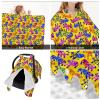 Muishi Cartoon Colorful Bulldogs Baby Car Seat Canopy Nursing Cover for Newborn Car Seat Breastfeeding Covers Blanket Newborn Shower Gift view 2