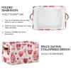 Wusikd Cupcakes Storage Basket Set of 2 Large Fabric Hearts Storage Baskets Bins Box Cube with Handles Collapsible Closet Shelf Clothes Organizer Basket for Nursery Bedroom view 3