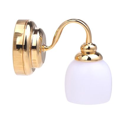 1/12 Dollhouses Wall Lamp Led Miniature Sconce for Home Decoration Bedroom Displaying