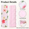 2-Pack Car Seat Strap Covers, Infant Seatbelt Covers, Velvety Soft Double-Sided Use Car Seat Shoulder Strap Pads for Infant Toddler, Colorful Flower view 3