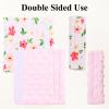 2-Pack Car Seat Strap Covers, Infant Seatbelt Covers, Velvety Soft Double-Sided Use Car Seat Shoulder Strap Pads for Infant Toddler, Colorful Flower view 4
