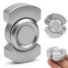 3-in-1 Fidget Toys Adults | EDC Fidget Spinner, Slider, Clicker | Stainless Steel Bearing Ultra-Stable Spin | Help Relieves Anxiety & Tension | Enhances Focus & Clarity | Compact & Portable, Silver view 1