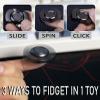 3-in-1 Fidget Spinner, Slider, Clicker| EDC Metal Fidget Toys Adults | Stainless Steel Bearing Stable Spin | Help Relieves Anxiety & Tension | Enhances Focus & Clarity | Compact & Portable, Black view 2