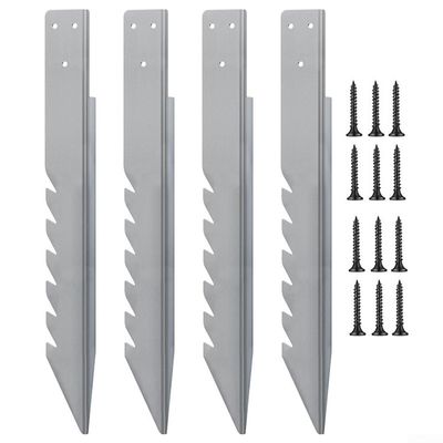 4-Pack Ground Anchors Metal Garden Stakes Heavy Duty Galvanized Steel Earth Anchors For Swing Set Outdoor Playground Equipment