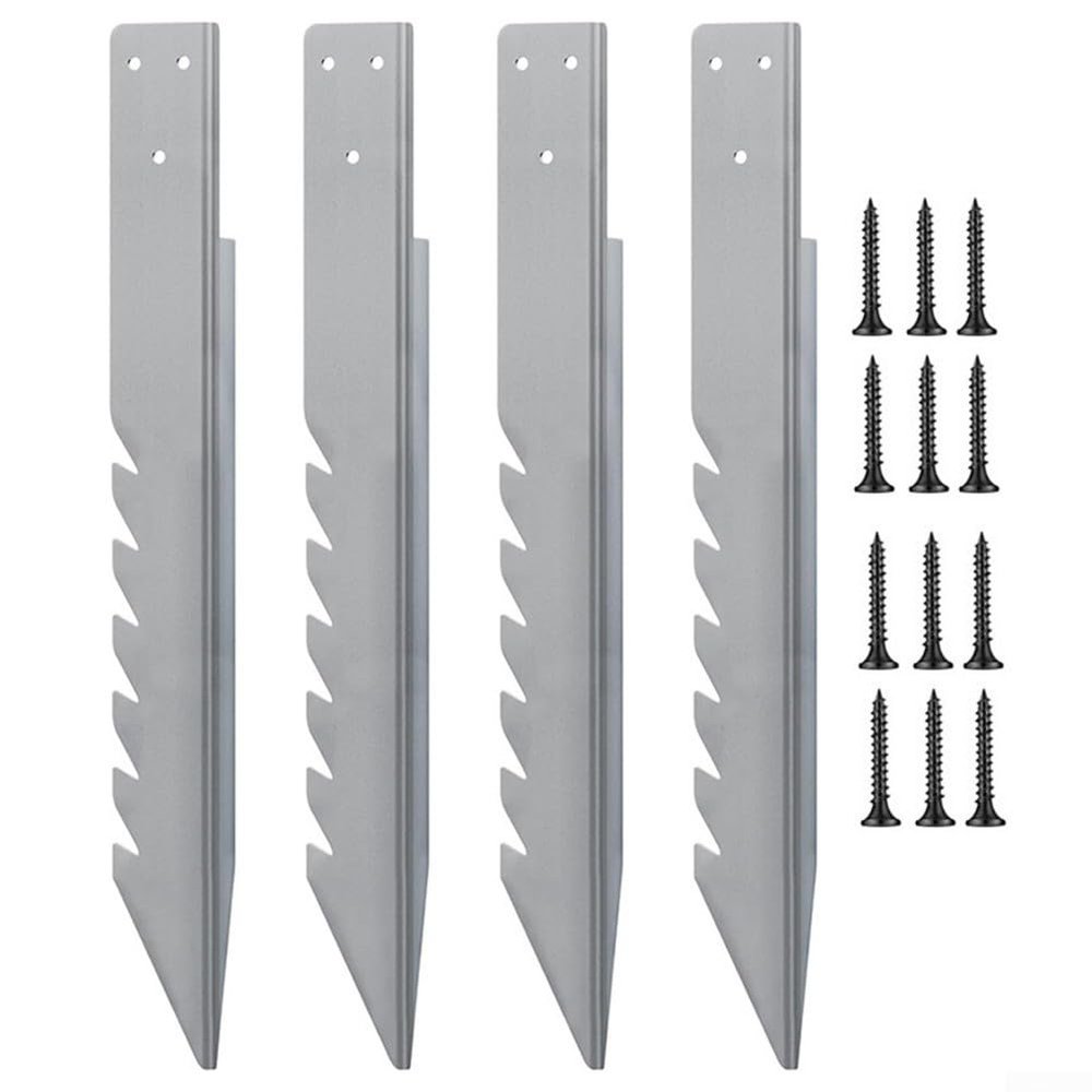 4-Pack Ground Anchors Metal Garden Stakes Heavy Duty Galvanized Steel Earth Anchors For Swing Set Outdoor Playground Equipment