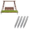 4-Pack Ground Anchors Metal Garden Stakes Heavy Duty Galvanized Steel Earth Anchors For Swing Set Outdoor Playground Equipment view 3