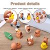 12pcs Mini Resin Capybara, Tiny Small Animals Ornaments Miniature Figure Hipper Pinata Toys Garden Accessories Little Gifts for Dollhouse Cake Toppers Car Dashboard & Fairy Garden Stuff Decorations view 4