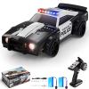 Authticar RC Drift Car, 1:16 Scale Dodge Police RC Car Toys, 4WD 35KM/H High Speed Vehicle with LED Lights, Alloy Material Anti-Collision, 380 Brushed Motor Police Toys for Teens Adults view 1