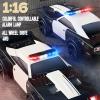 Authticar RC Drift Car, 1:16 Scale Dodge Police RC Car Toys, 4WD 35KM/H High Speed Vehicle with LED Lights, Alloy Material Anti-Collision, 380 Brushed Motor Police Toys for Teens Adults view 2