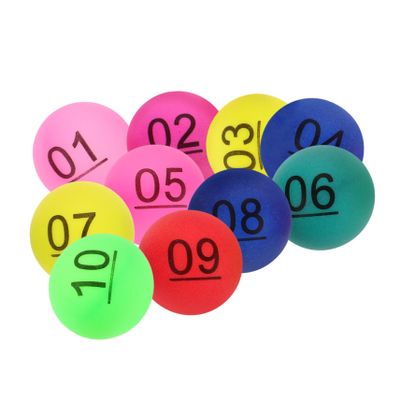 TOBBOMEY 10Pcs Lottery Balls Reusable for Party Games Raffles and Bingo Easy to Identify from