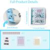 Cwmiibili 2X 1000 Savings Challenge Binder, Monthly Money Savings Challenges Book with Envelopes, Mini Budget Binder (Blue) view 2