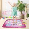 Cryfokt Dance Mat Toys for Girls Ages 3 to 10, Christmas Birthday Gifts, Portable Dance Mat for Girls, Fun Educational Toy Family Gatherings, Combine Fun and Exercise (Pink Purple) view 3