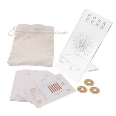 ERINGOGO Cards Set Taoist Symbols Oracle i Ching Divination Cards Beginner Kit Complete Hexagrams