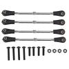 4Pcs Adjustable Steering Linkage Rods, Fit for TrunkRacing Truck, 1/10 Scale RC Model, Car Accessory view 1