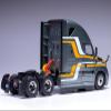2018 Cascadia Truck Tractor Gray Metallic with Stripes 1/43 Diecast Model by IXO Models TR21122 view 3