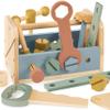 Durable Wooden Tool Set for Toddlers - Montessori Tool Box Kit with Hammer for Boys & Girls 2-5 Years - Fun Christmas Toy Gift for Kids with 30+ Safe Tools for Creative Play view 1